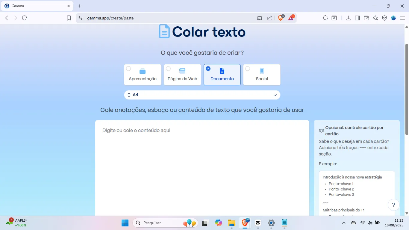 como criar ebook no gamma app