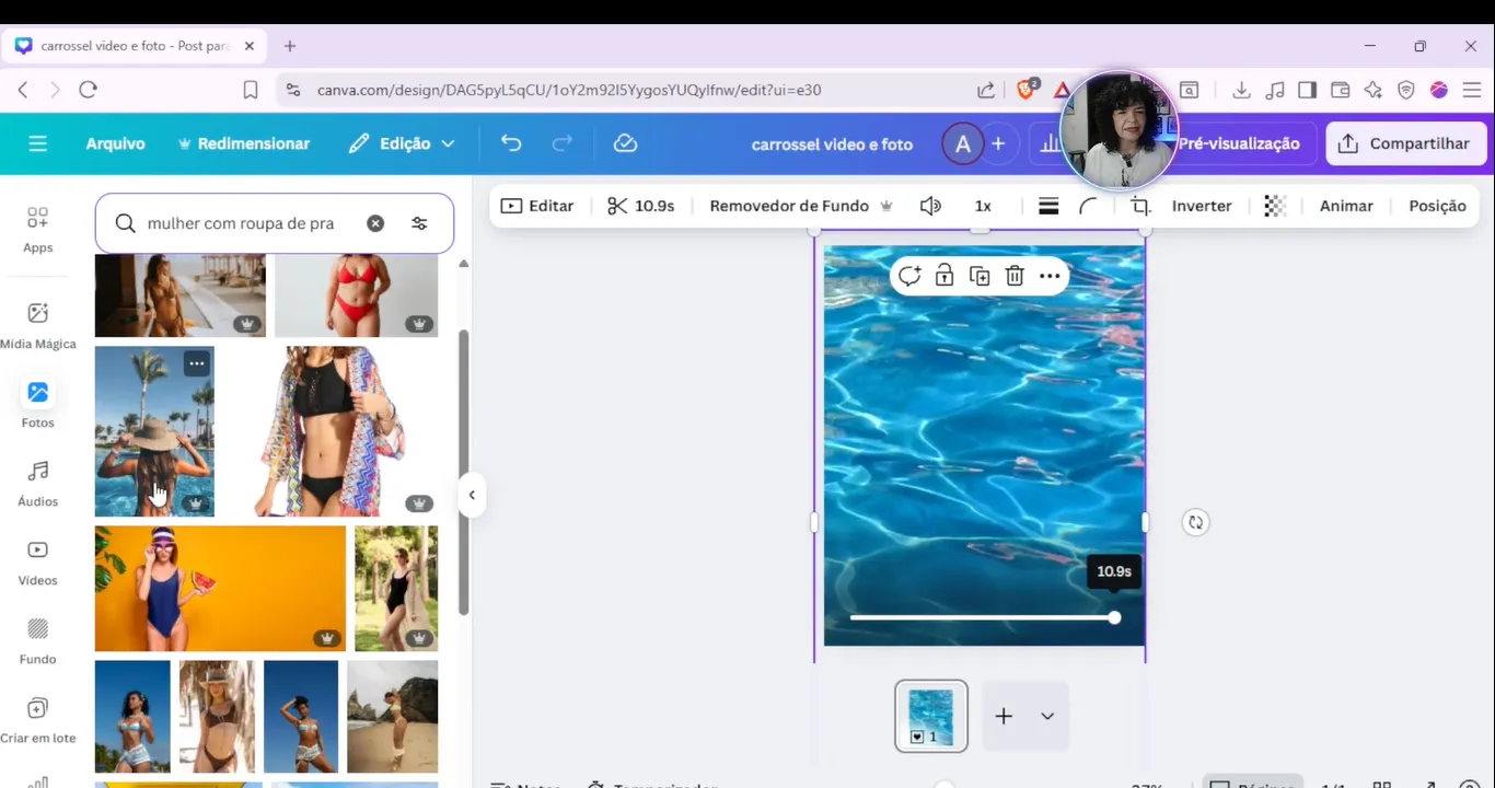 carrossel foto e video