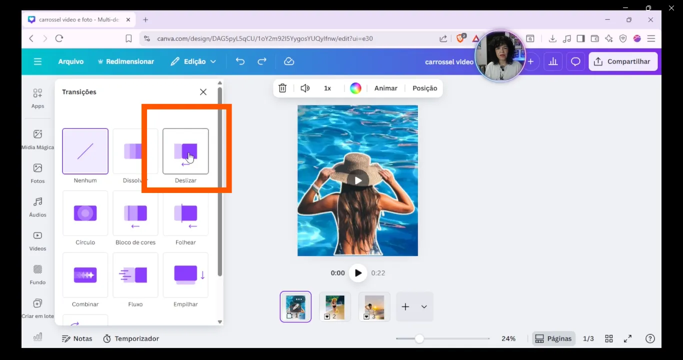 carrossel foto e video