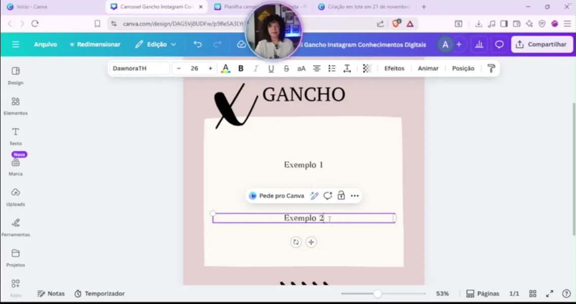 carrossel criar em lote