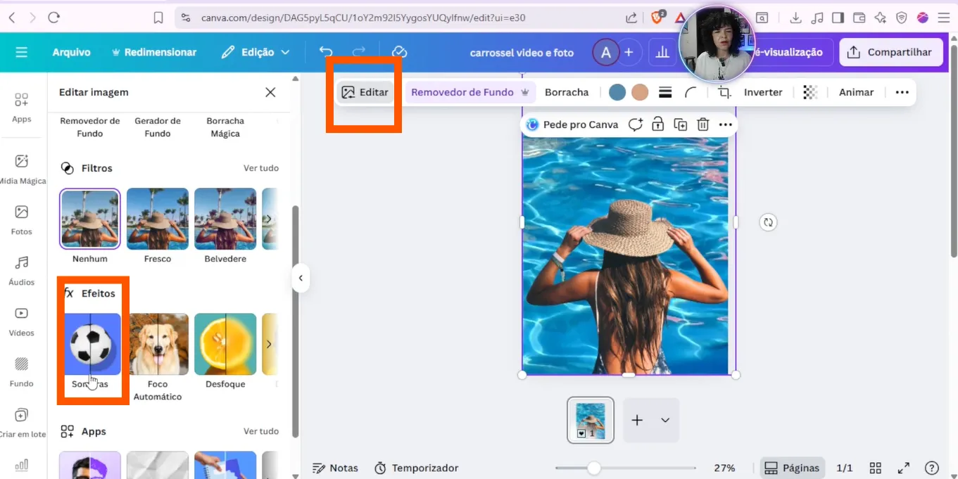 carrossel foto e video