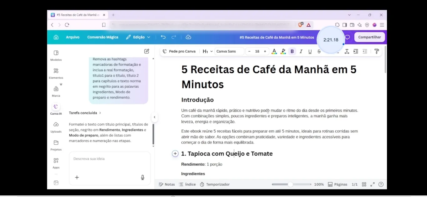  ebook com canva ia